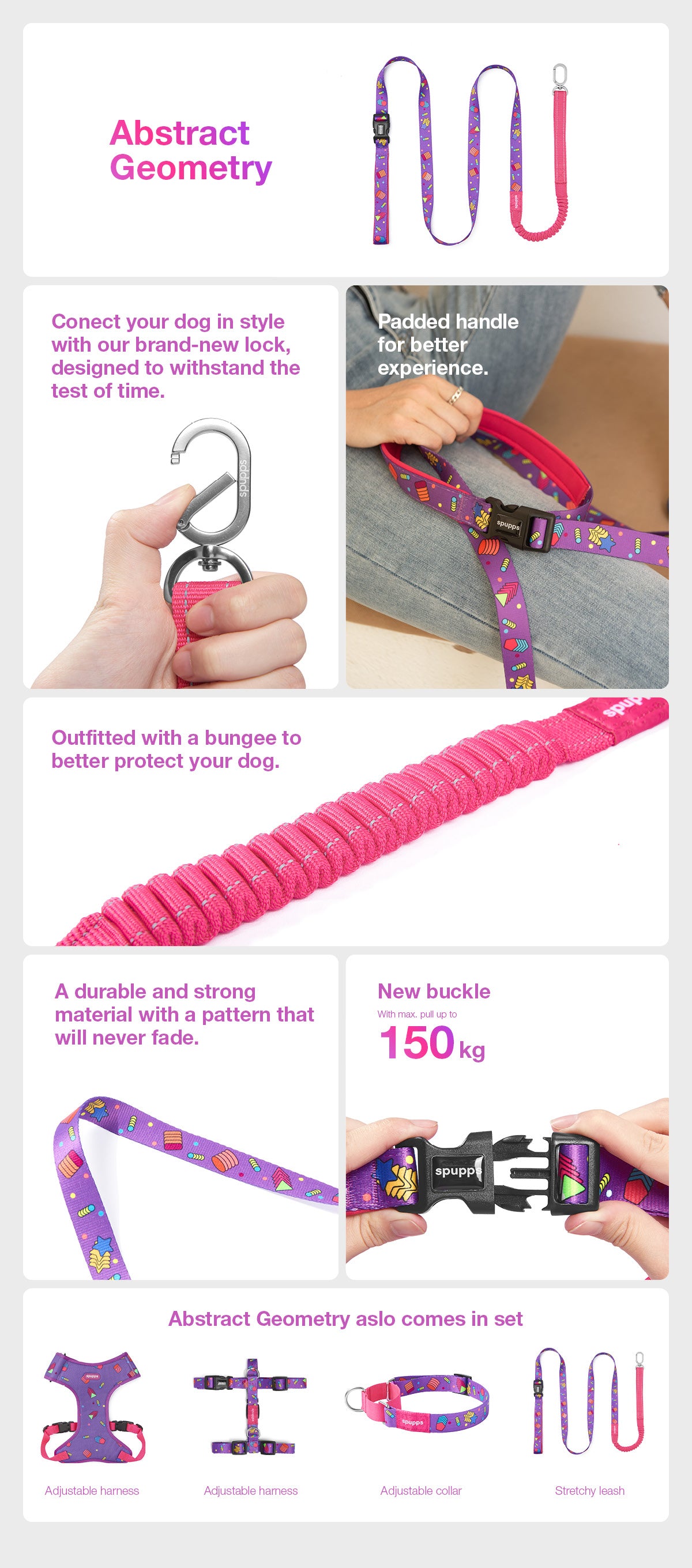 Abstract Geometry - Hands-Free Dog Leash