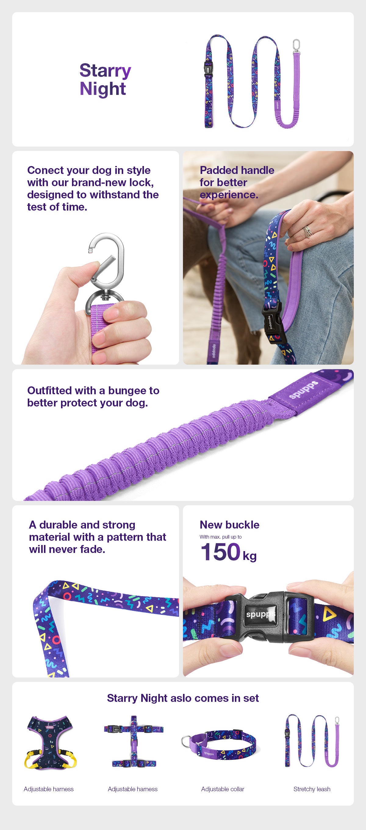 Starry Night - Hands-Free Dog Leash